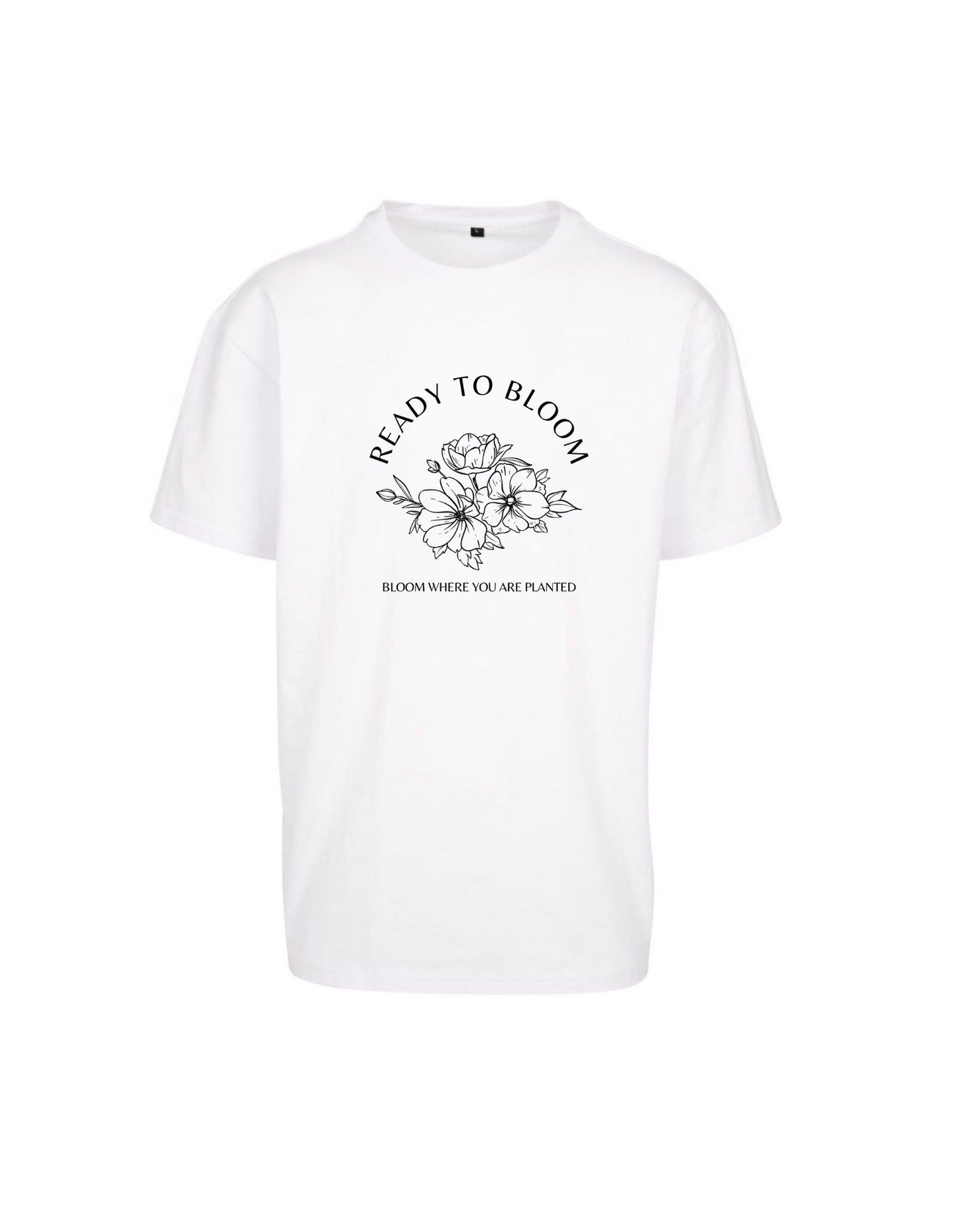 T-Shirt weiss Ready to Bloom Oversize