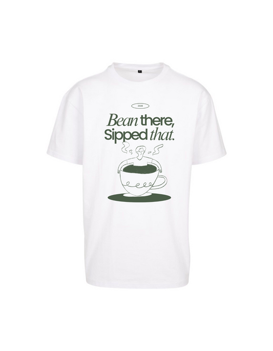 T-Shirt weiss Bean there, sipped that Oversize