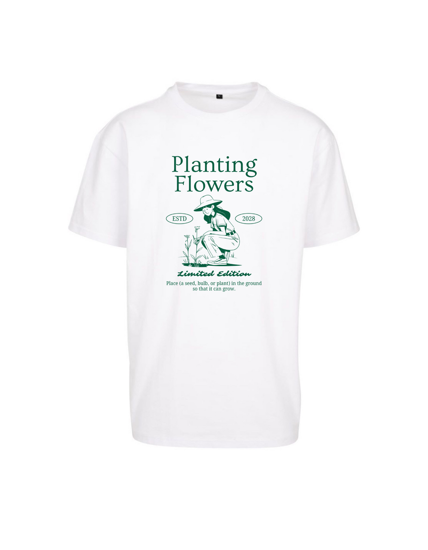 T-Shirt Planting Flowers Oversize
