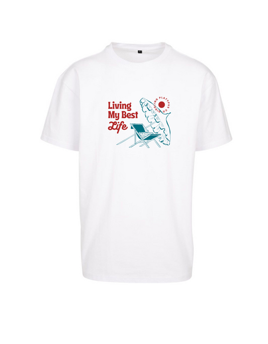 T-Shirt weiss Living My Best Life Oversize
